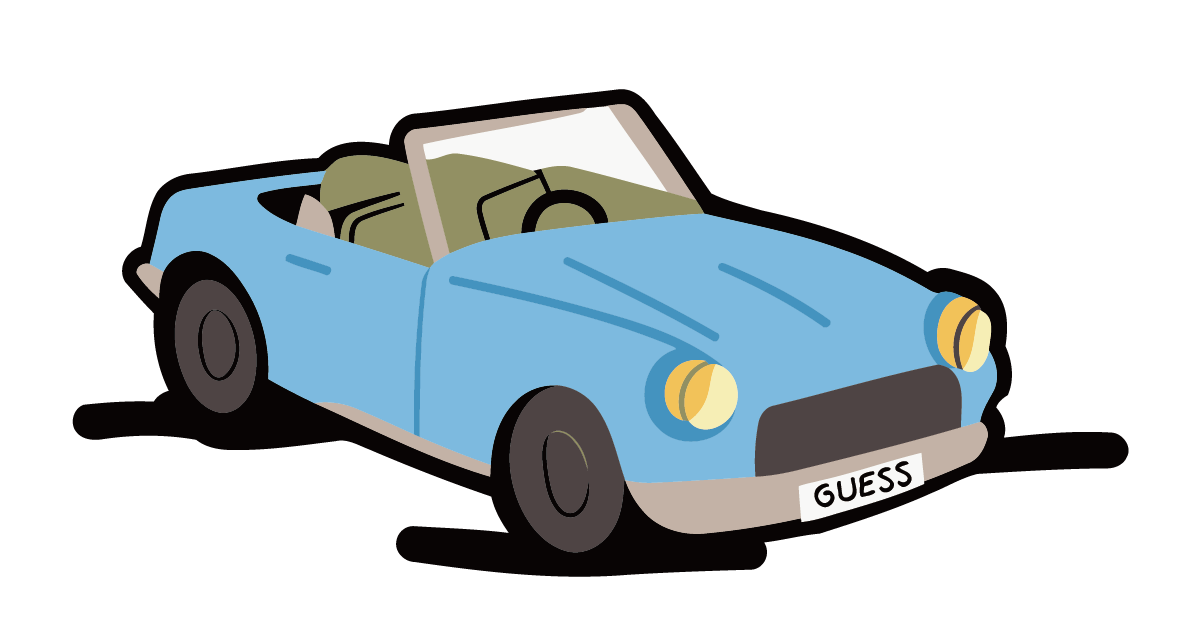 Vintage Blue Convertible