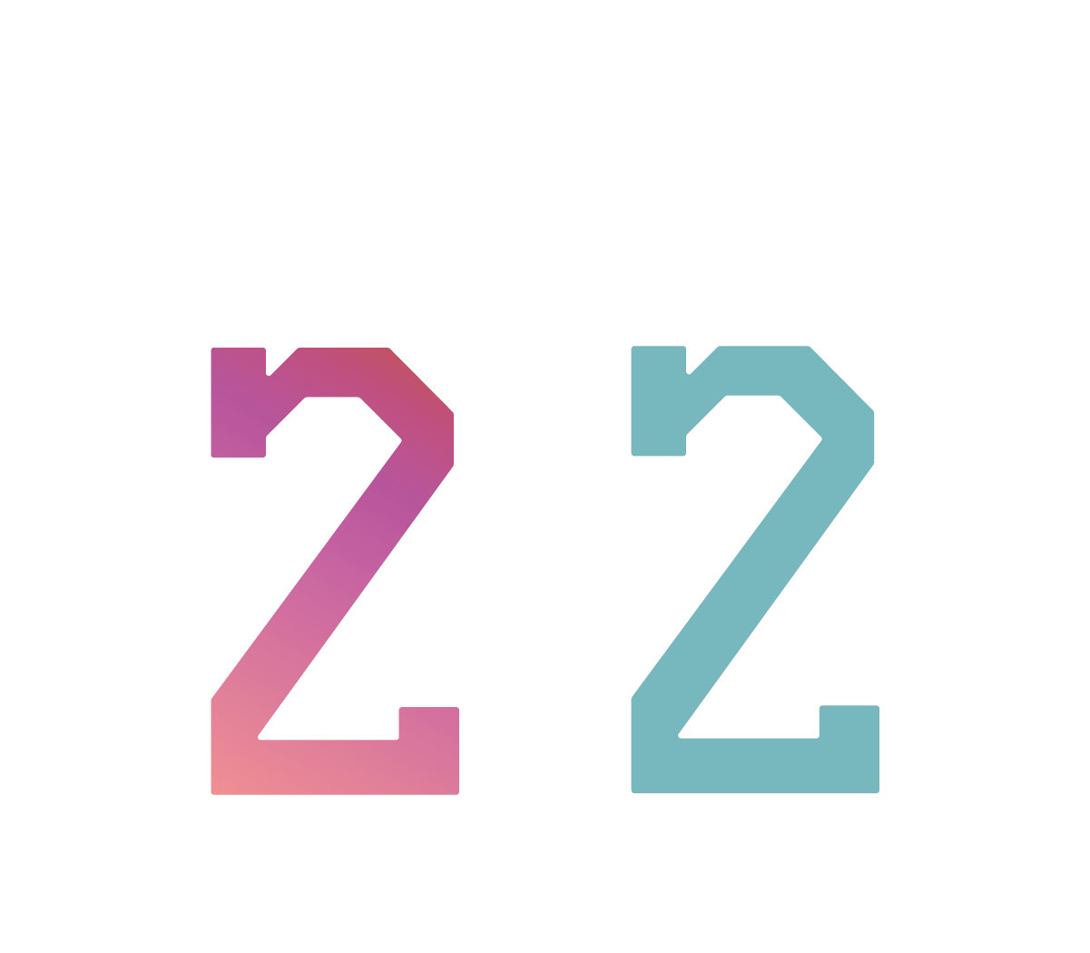 Number 2 Chenille Patch