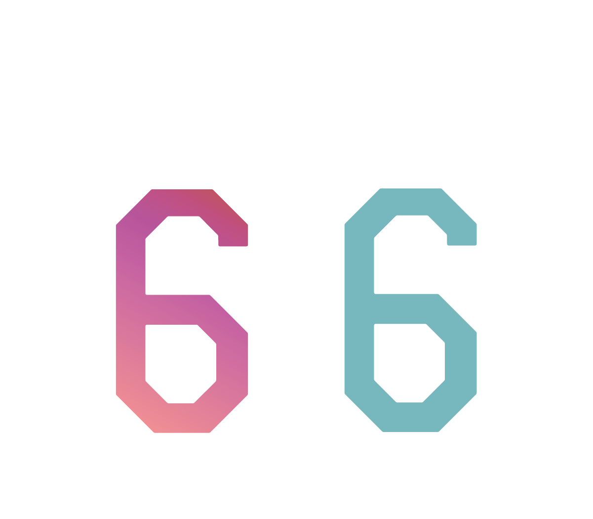 Number 6 Chenille Patch