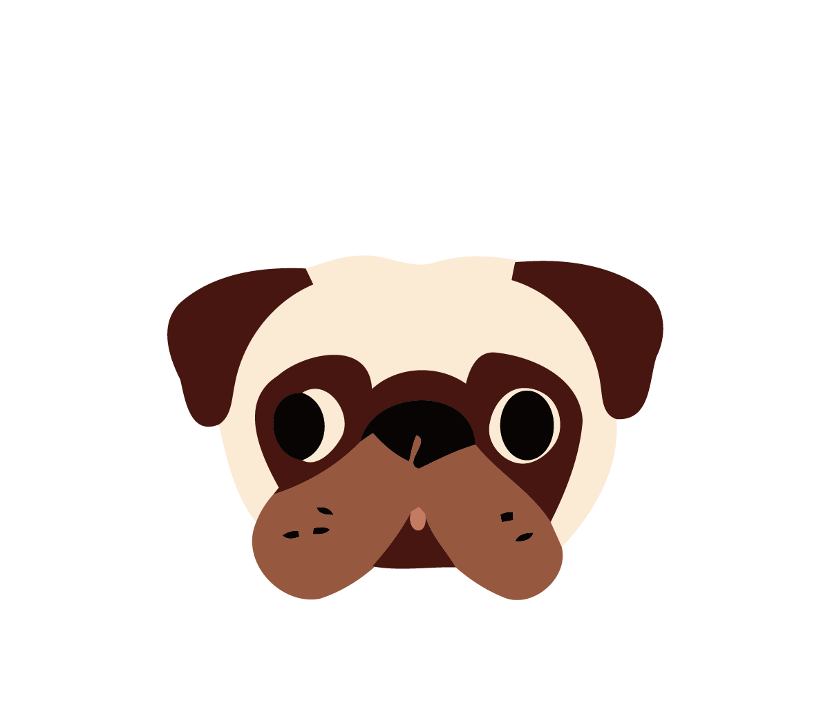 Pug Face Leather Patch