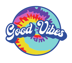 Good Vibes Tie-Dye Badge