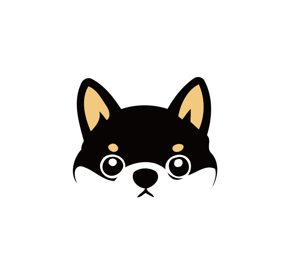 Black Shiba Inu Face Patch