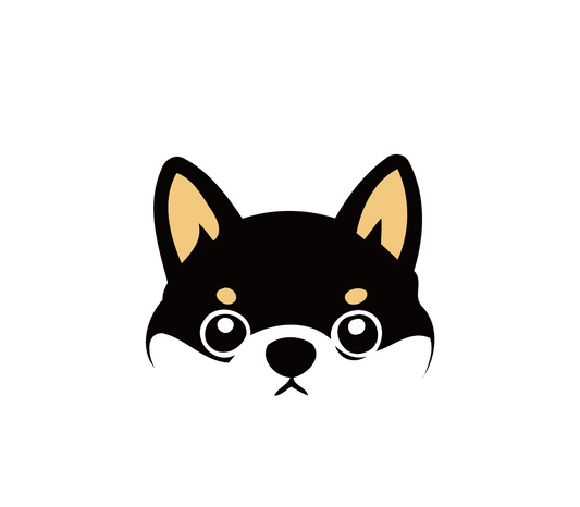 Black Shiba Inu Face Patch
