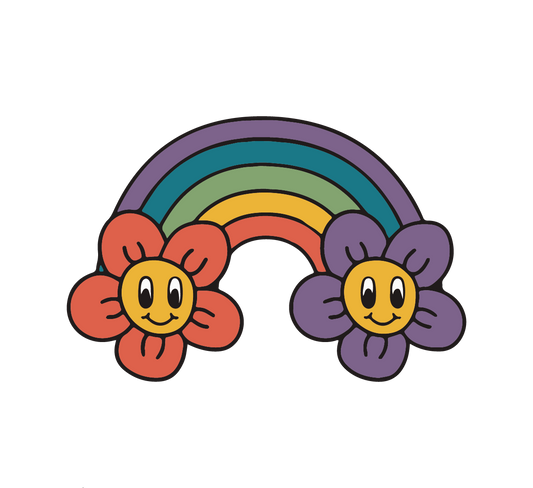 Rainbow Happy Flowers