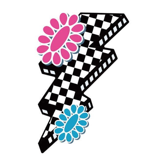 Checkered Lightning Bolt