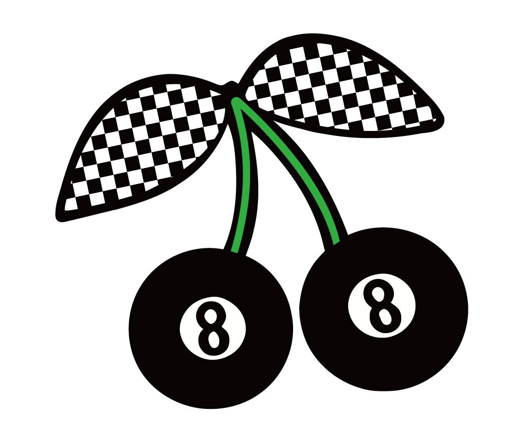 8-Ball Cherries Checkered