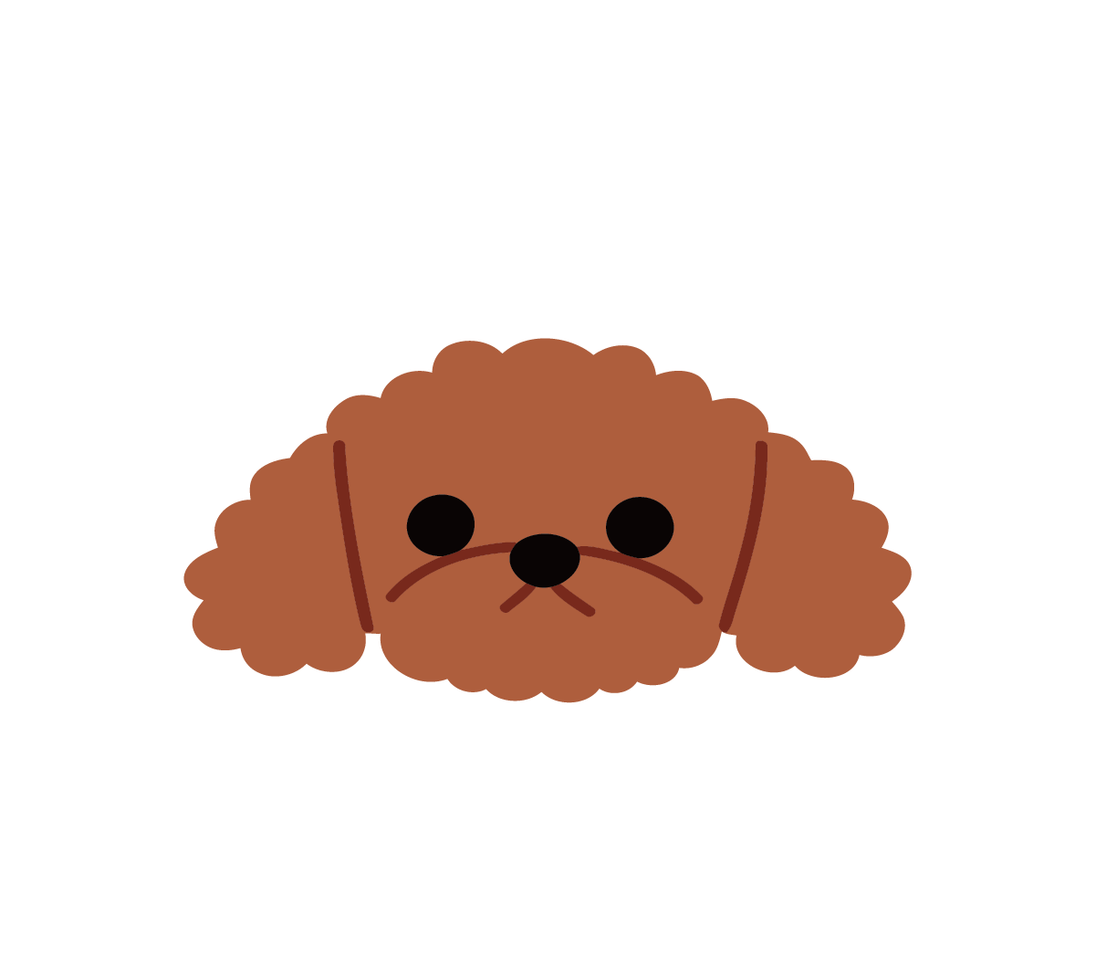 Brown Poodle Face Patch