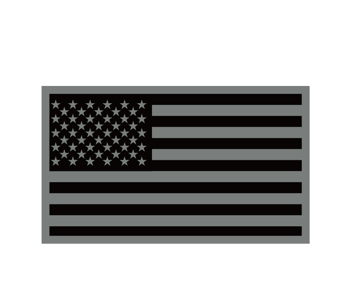 Gray American Flag Patch