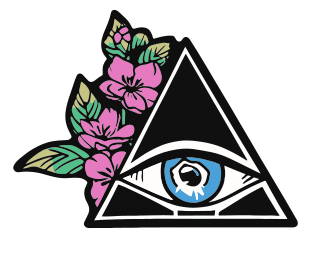 All-Seeing Eye Floral Badge